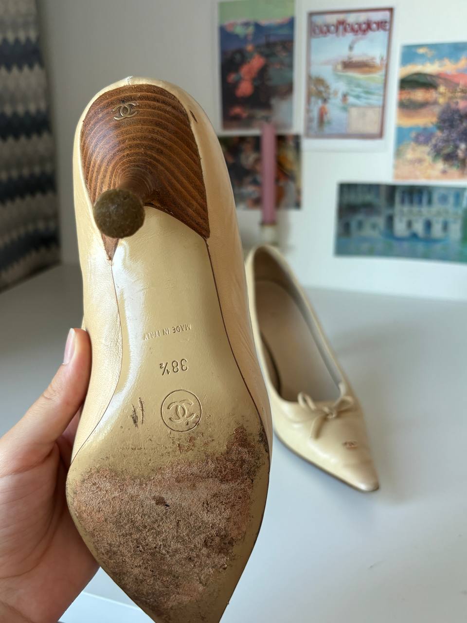 Chanel court shoes kitten heels