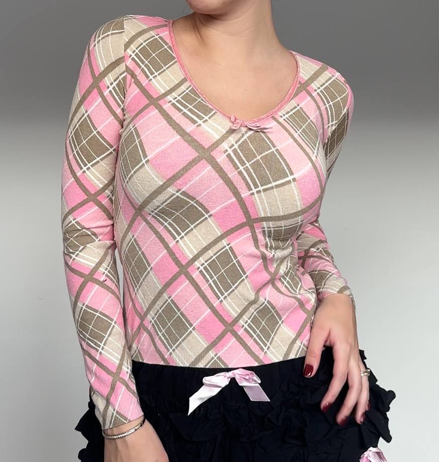 Blumarine Blugirl jumper tartan
