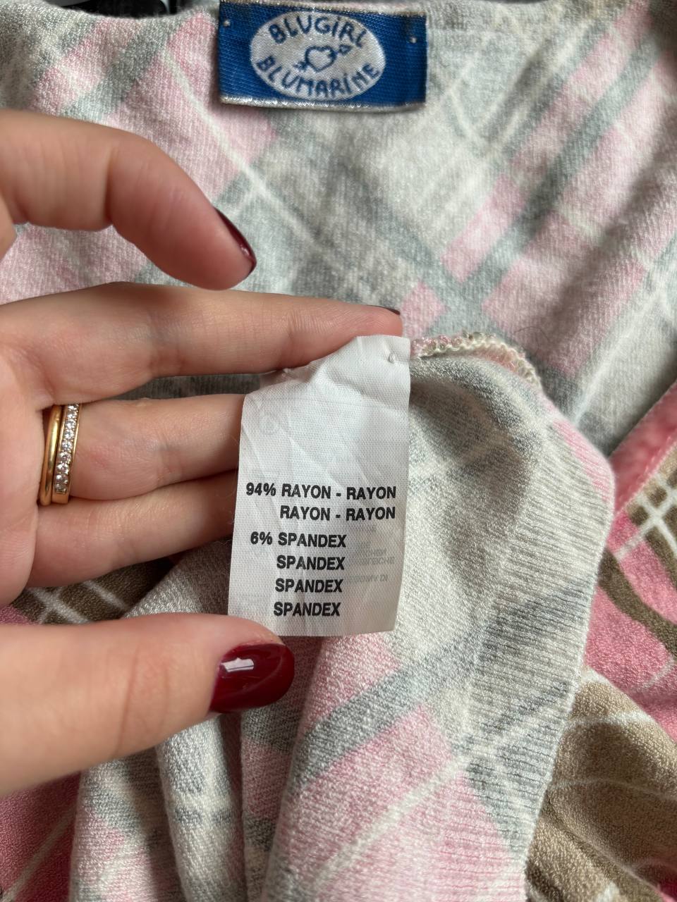 Blumarine Blugirl jumper tartan