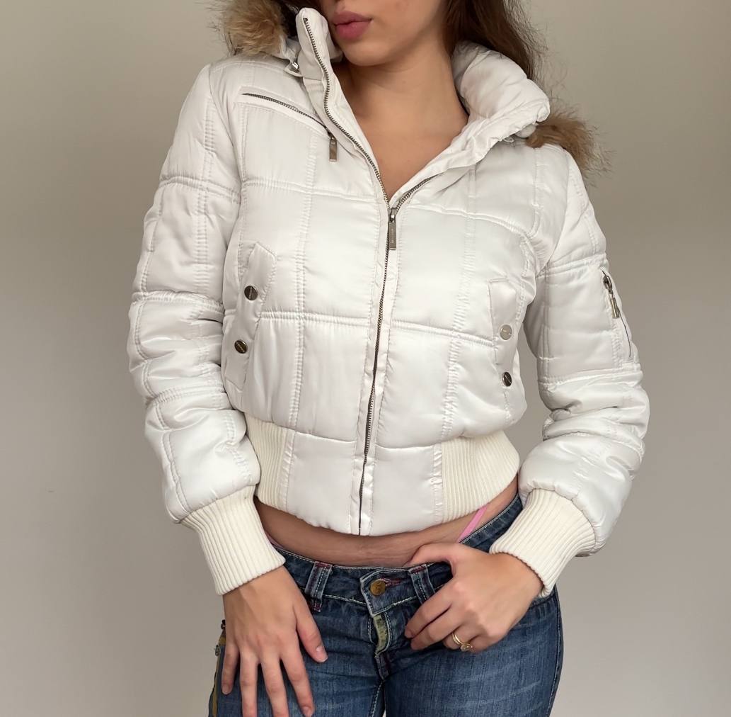 Miss Fang coat zip-jacket bomber with fur hood