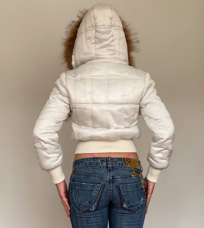 Miss Fang coat zip-jacket bomber with fur hood
