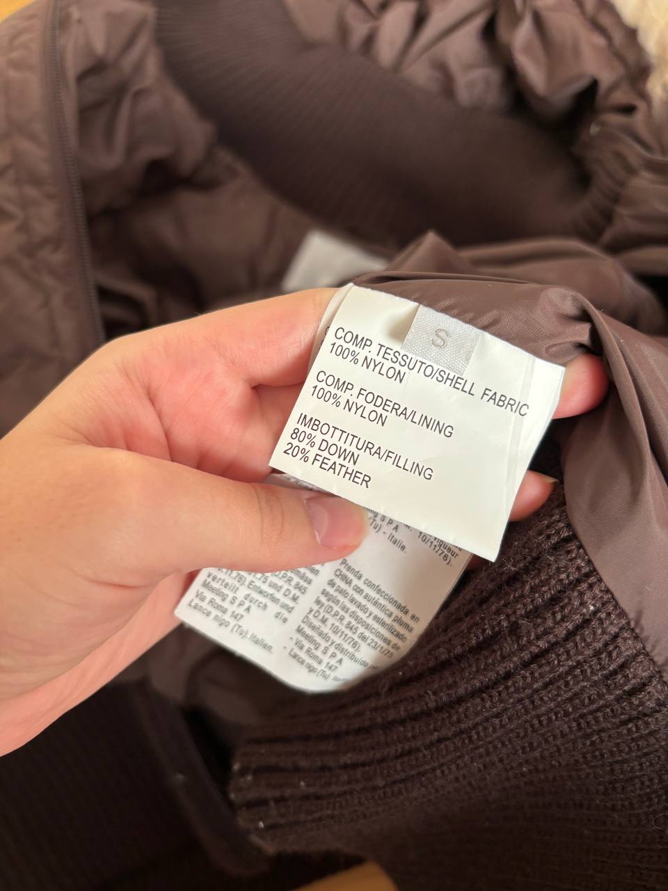 Italian designer puffer