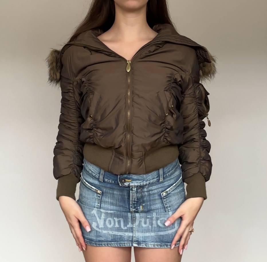 Italian puffer coat zip-jacket