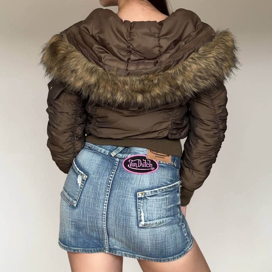 Italian puffer coat zip-jacket