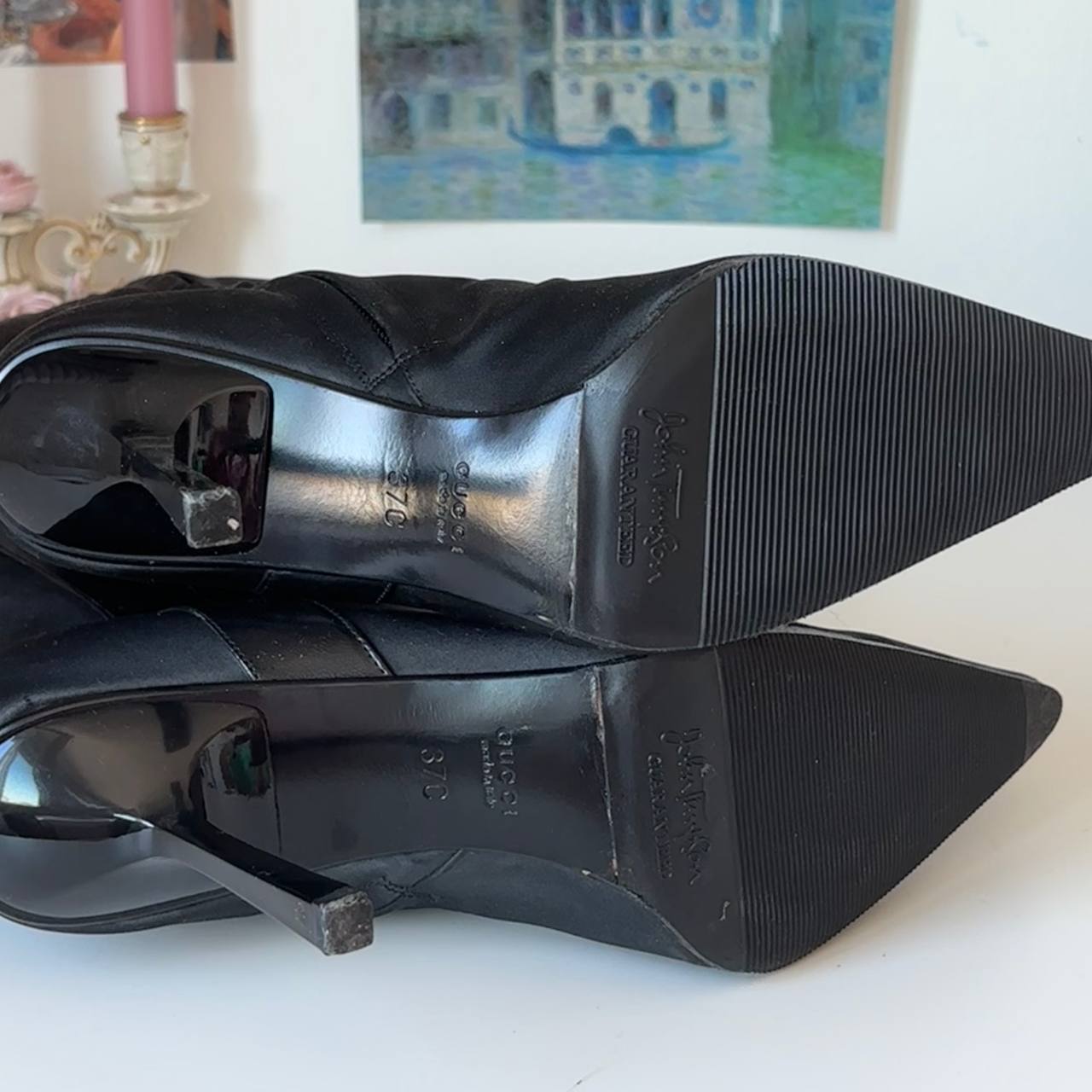 Gucci boots vintage pointed heels