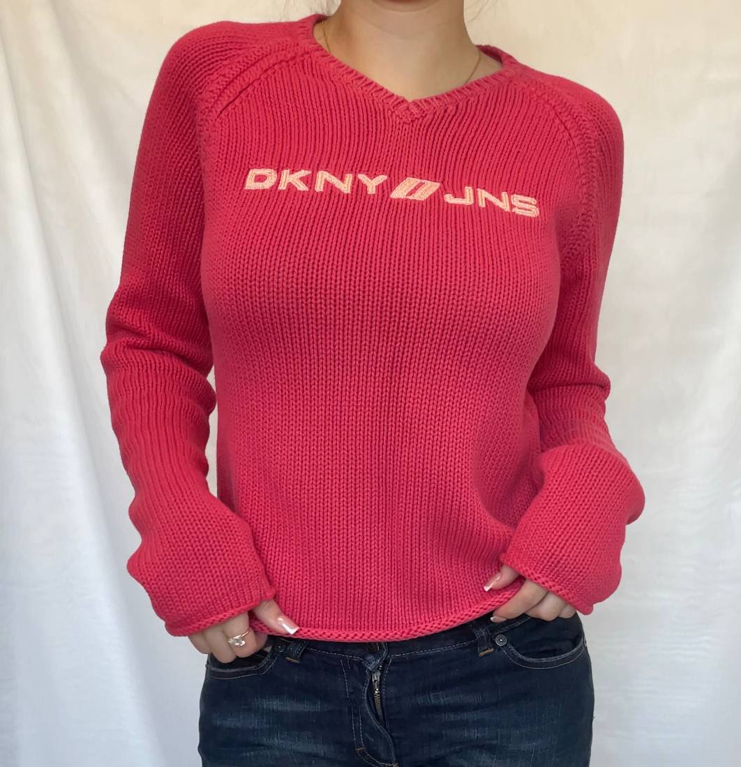 DKNY sweater jumper pink logo