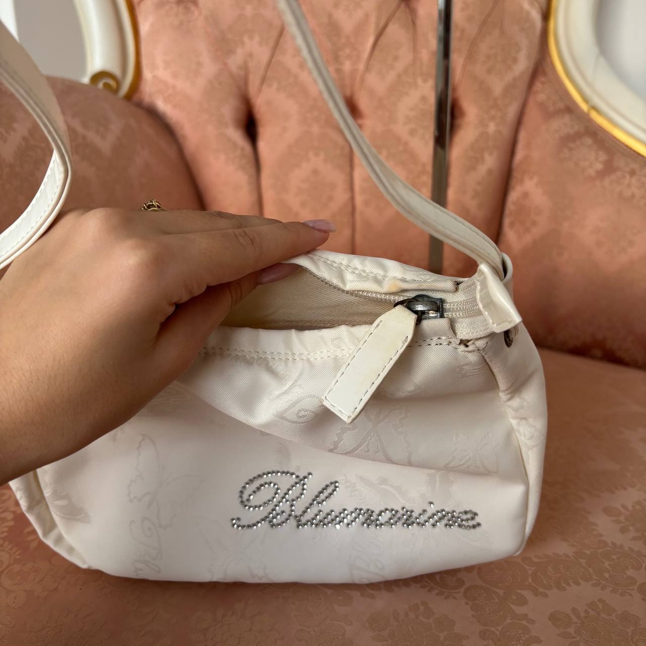 Blumarine bag vintage diamanté logo