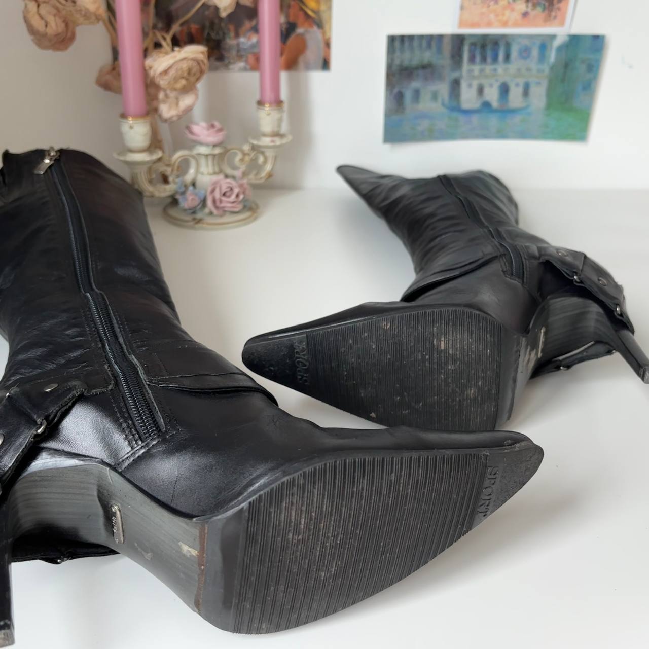 Faith boots stiletto pointed heels