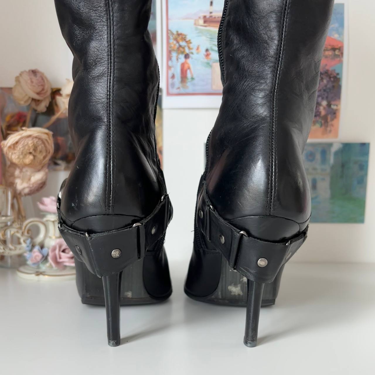 Faith boots stiletto pointed heels