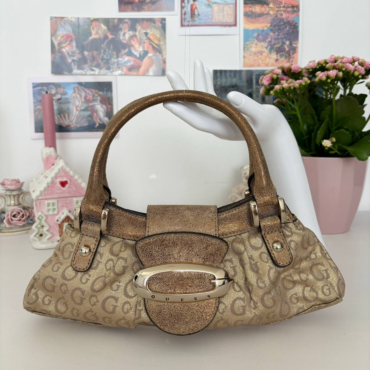 Guess bag vintage monogram handbag
