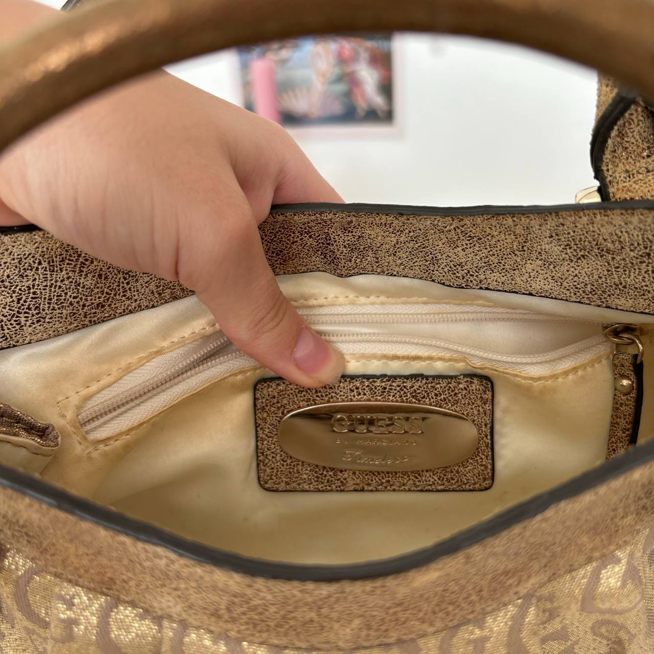 Guess bag vintage monogram handbag