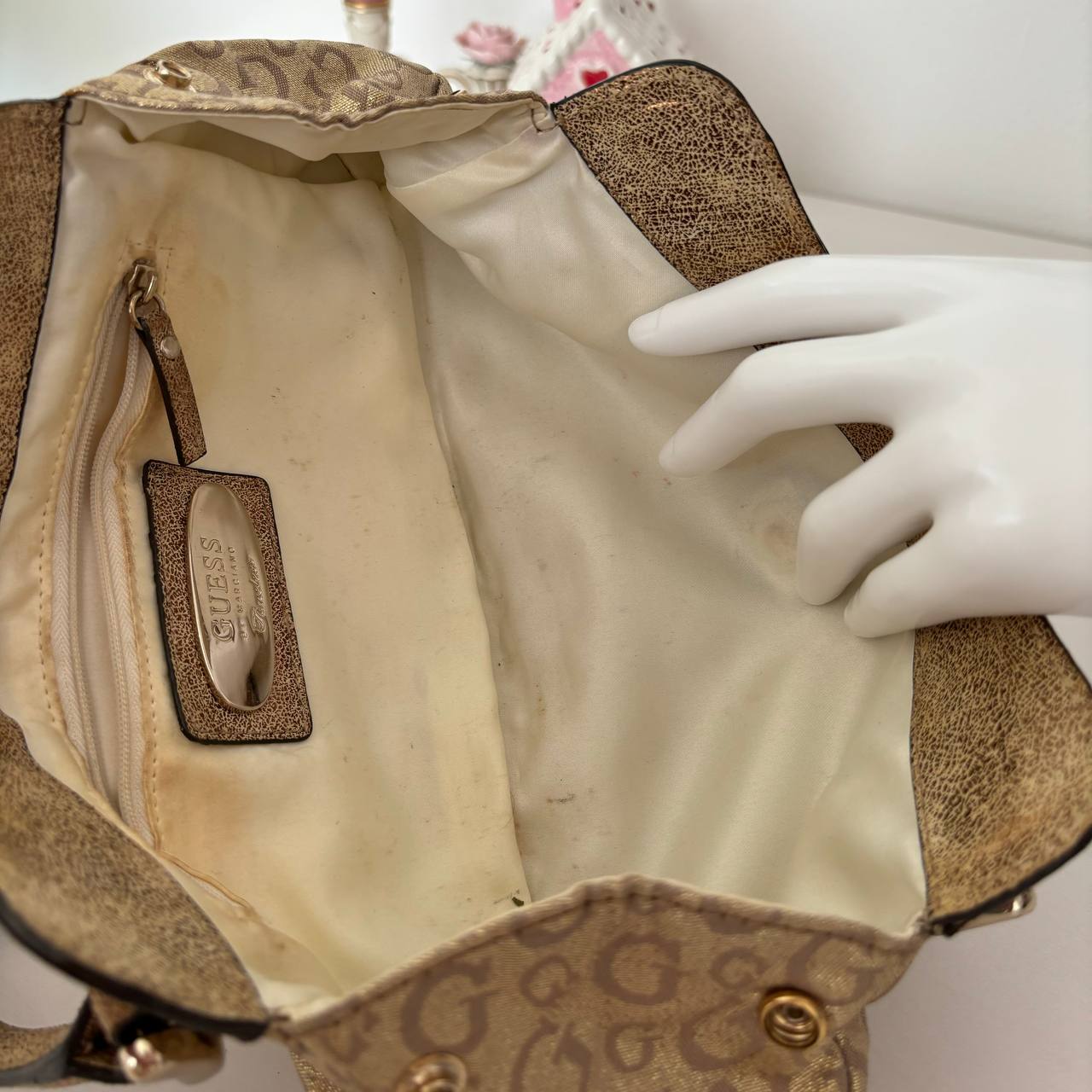 Guess bag vintage monogram handbag