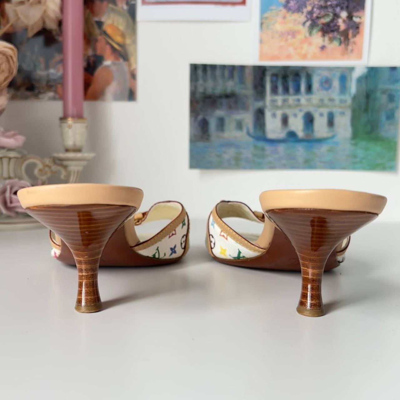 Louis Vuitton mules shoes white