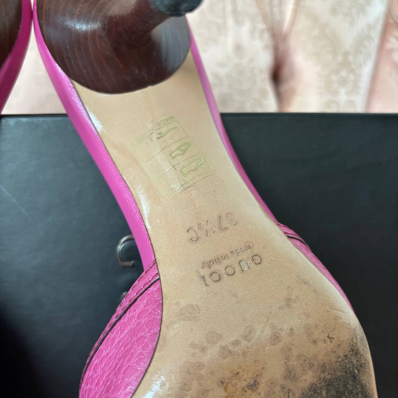 Gucci sandals bamboo heels