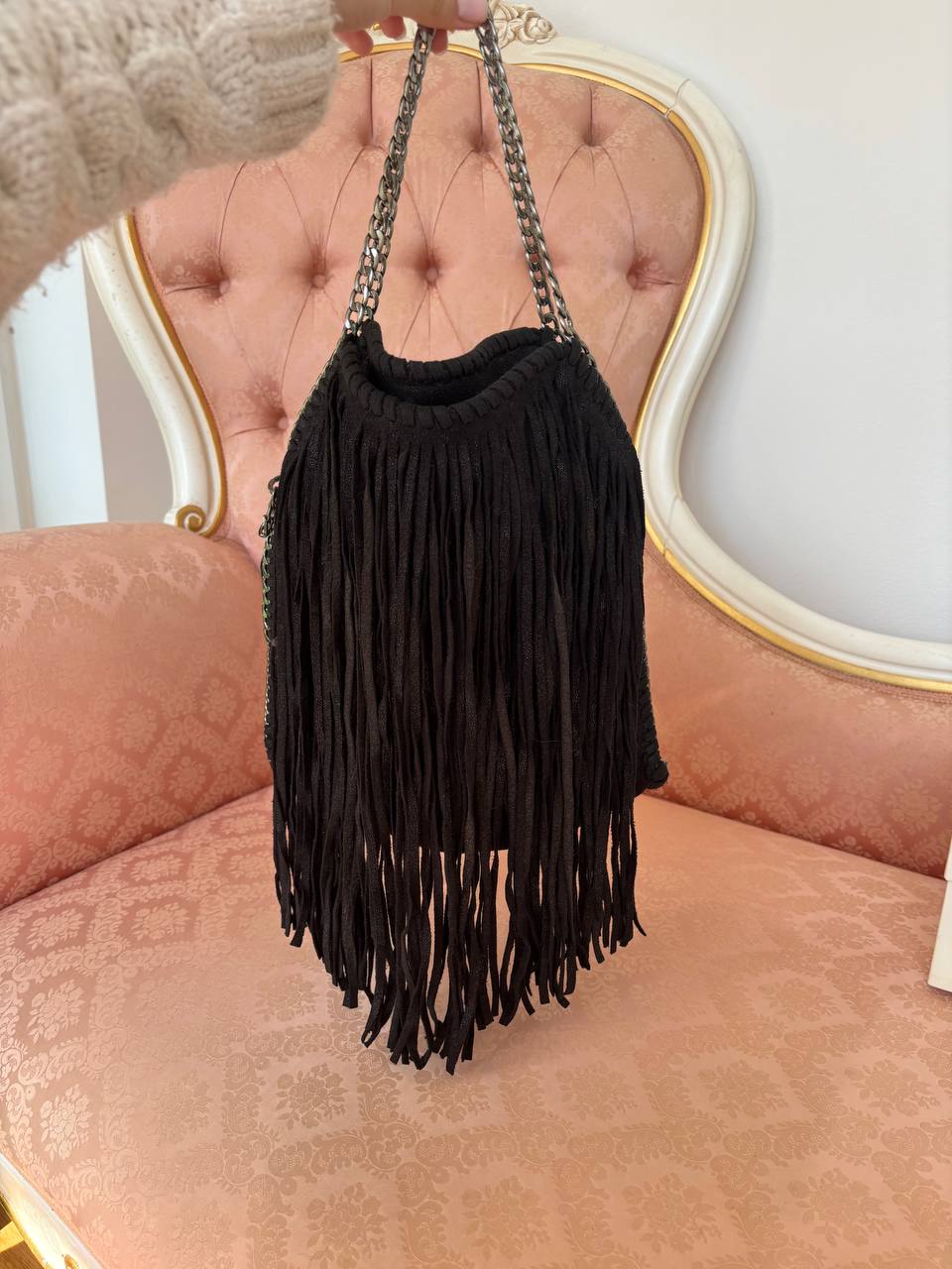 Italian shoulder bag fringe