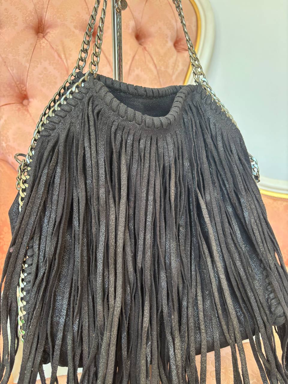 Italian shoulder bag fringe