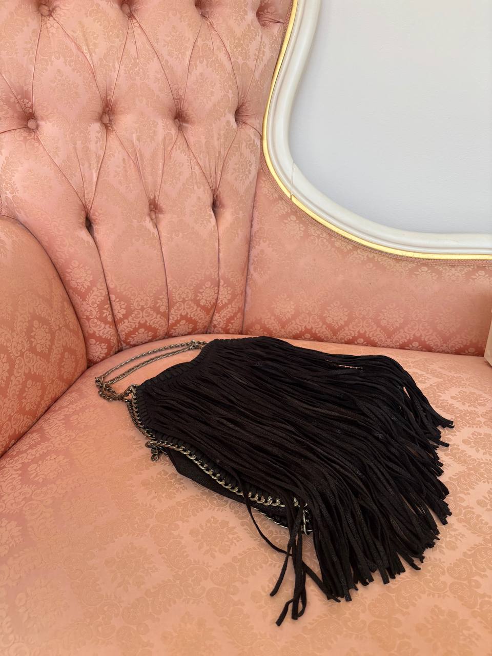 Italian shoulder bag fringe
