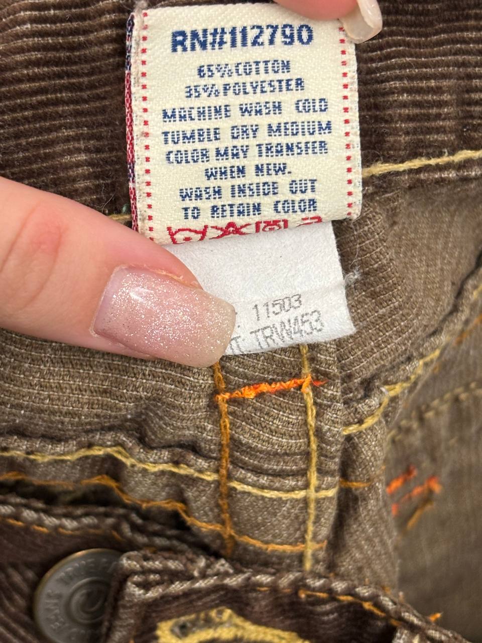 True Religion flared jeans low rise