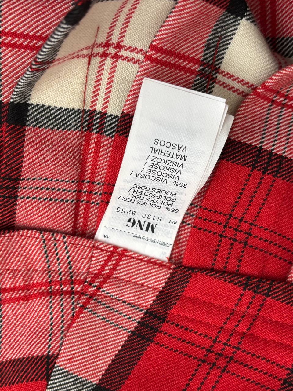 MNG checkered pleated skirt