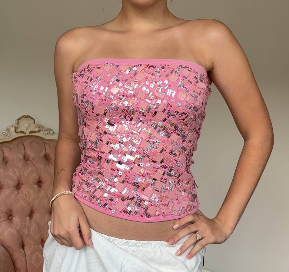 Italian tube top fairy sequin