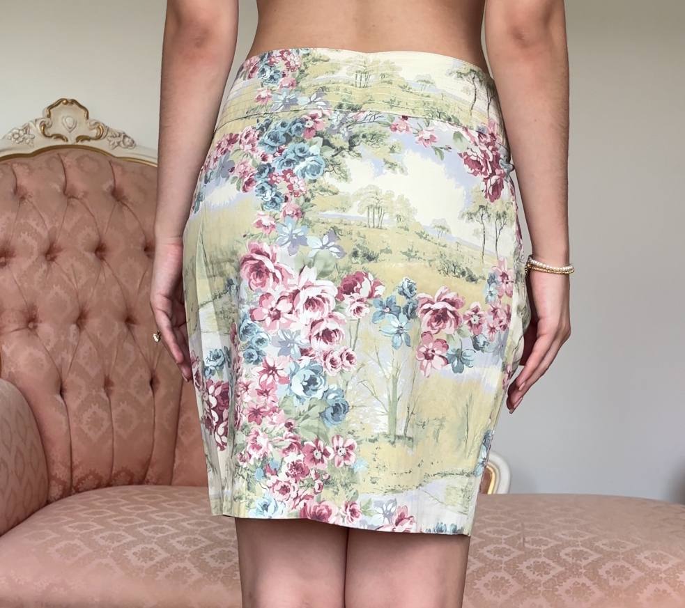 Blumarine skirt mini tailored floral SS2005