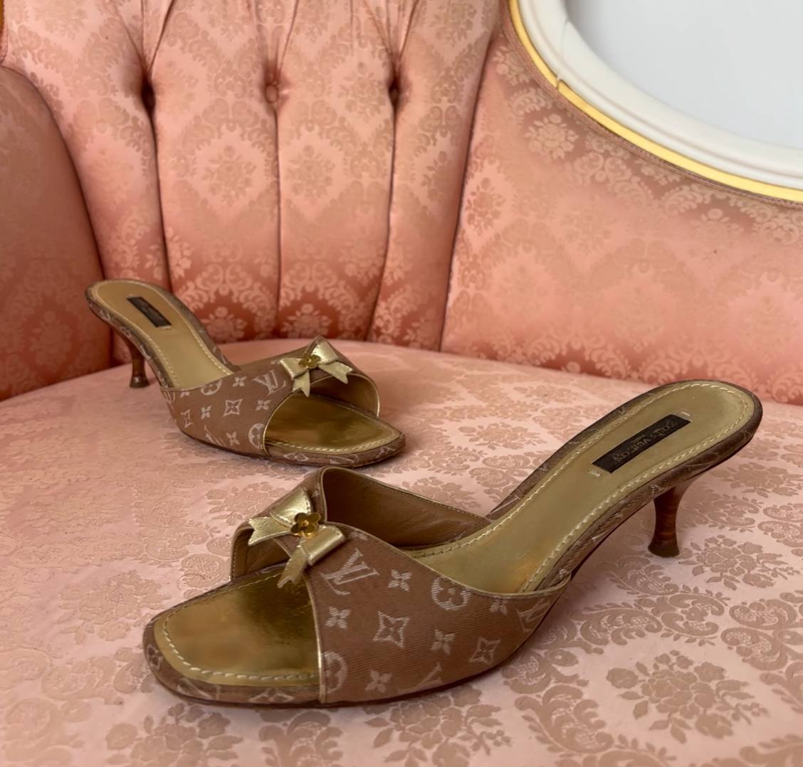 Louis Vuitton mules heels sandals