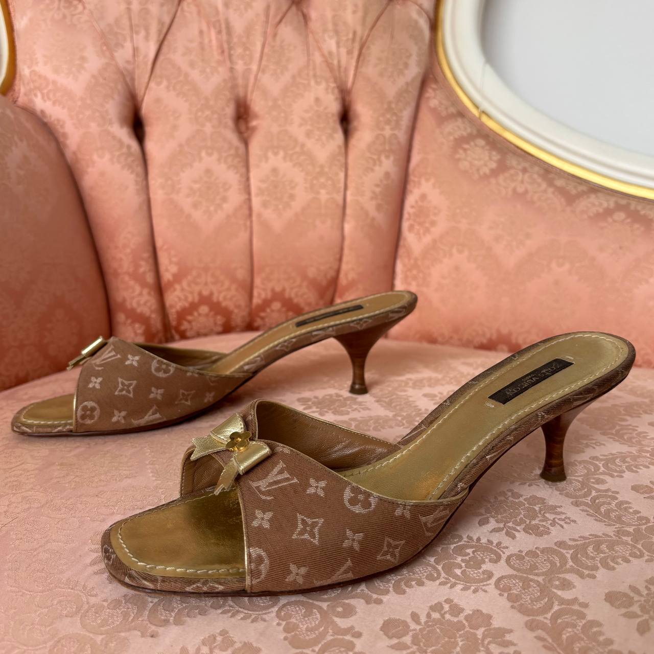 Louis Vuitton mules heels sandals