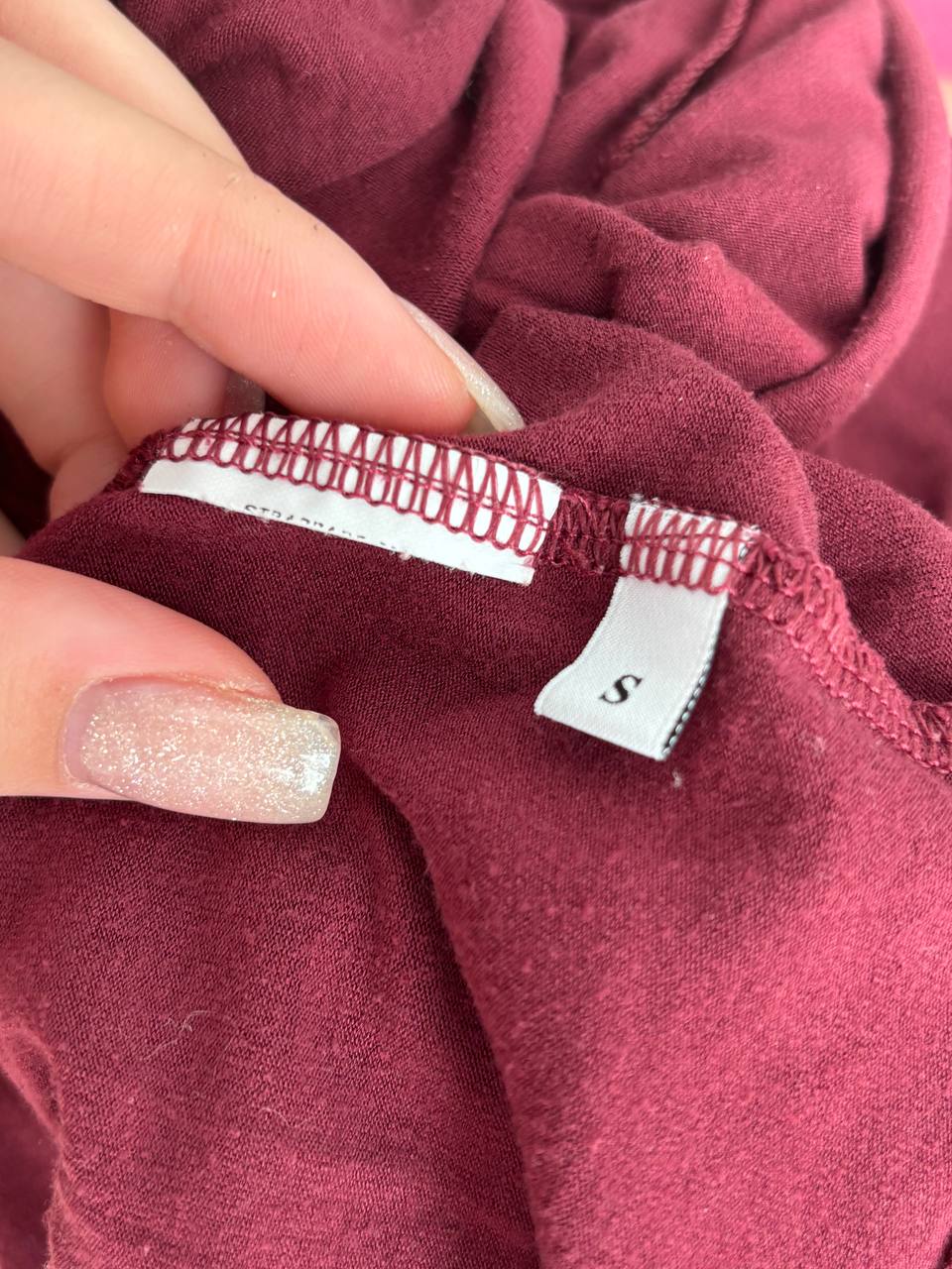 Y2k burgundy top long sleeve