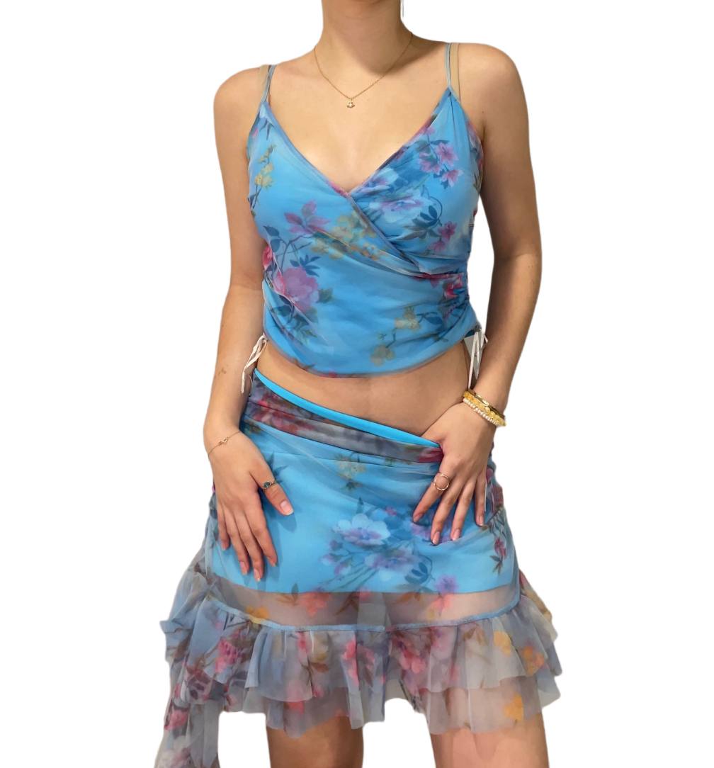 Italian skirt top cami set coord