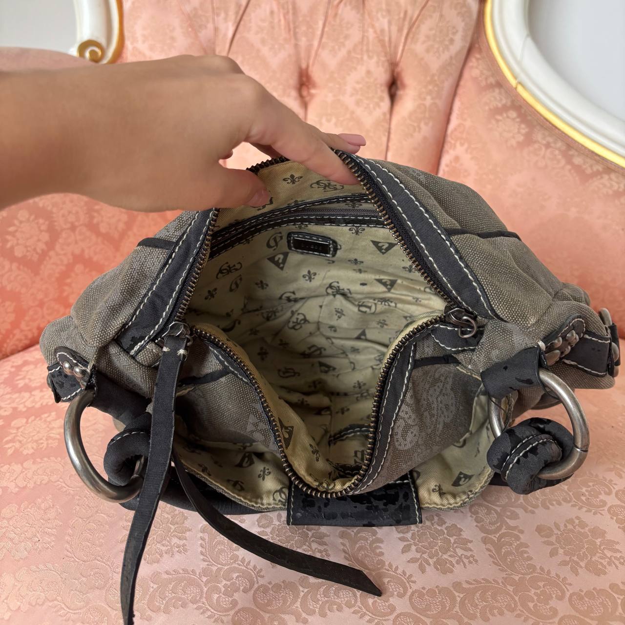 Guess bag handbag grey
