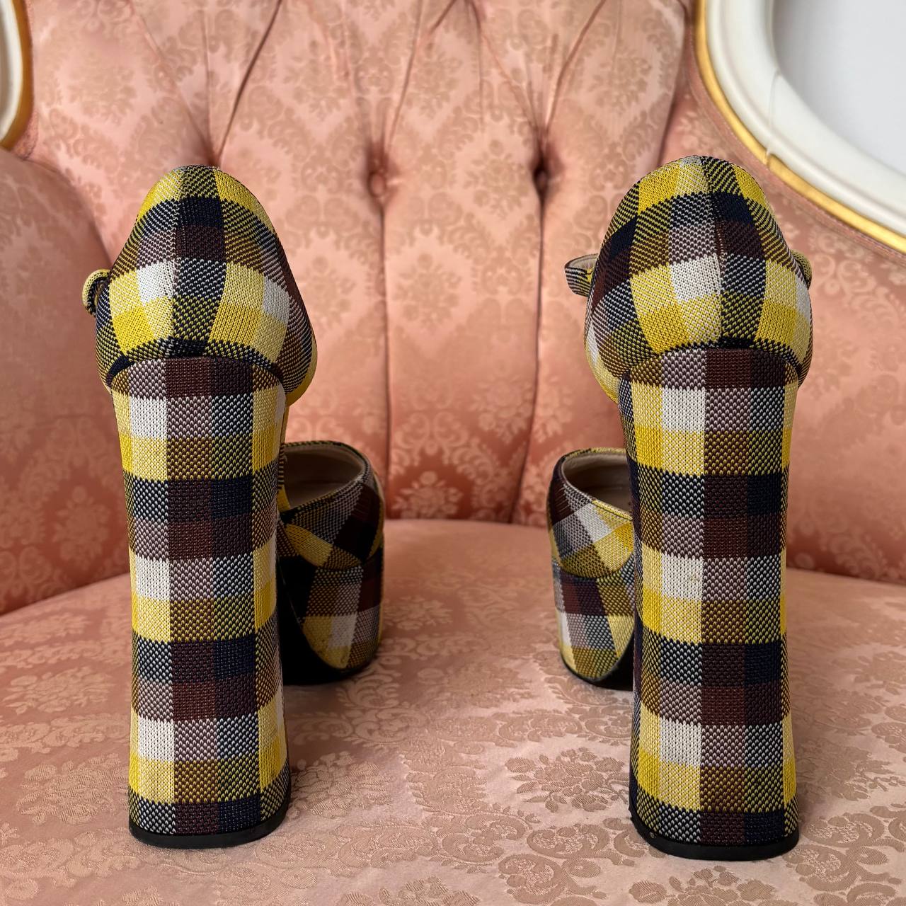 Prada checkered SS2017 pumps