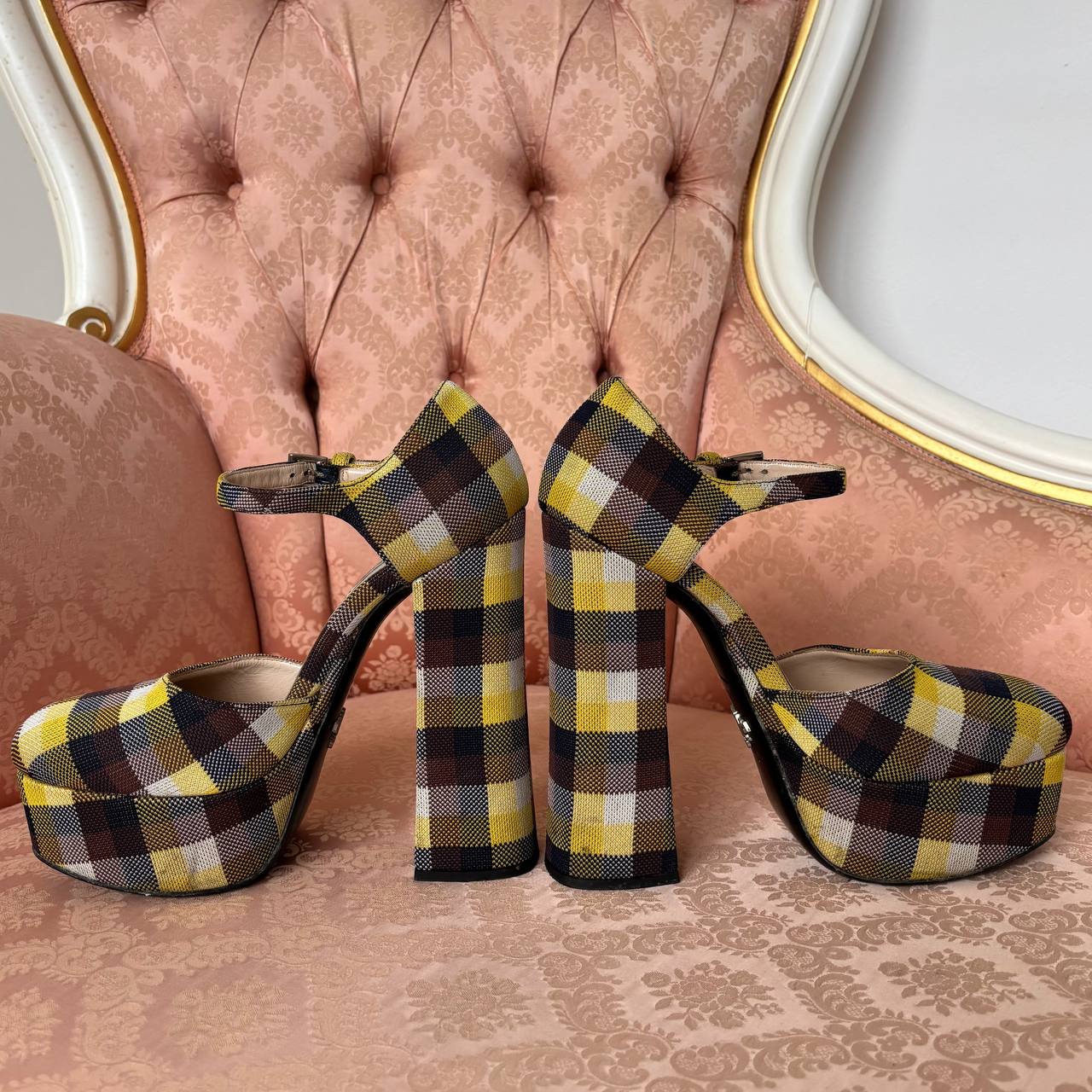 Prada checkered SS2017 pumps