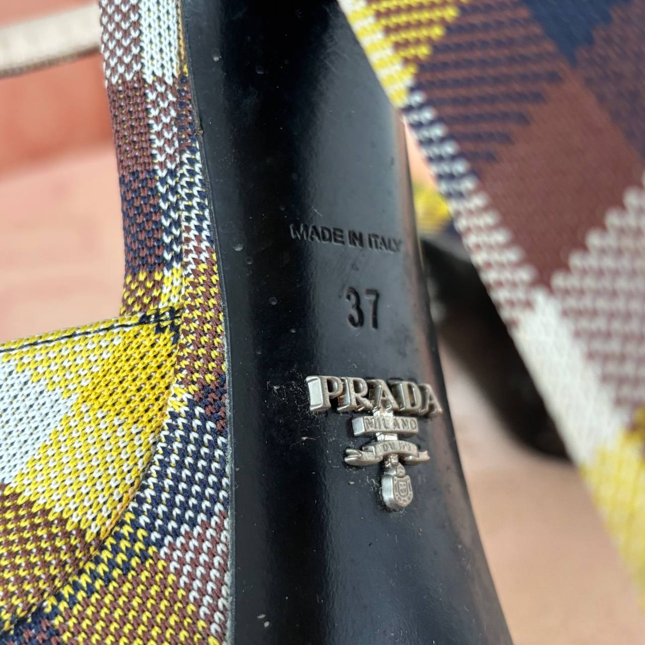 Prada checkered SS2017 pumps