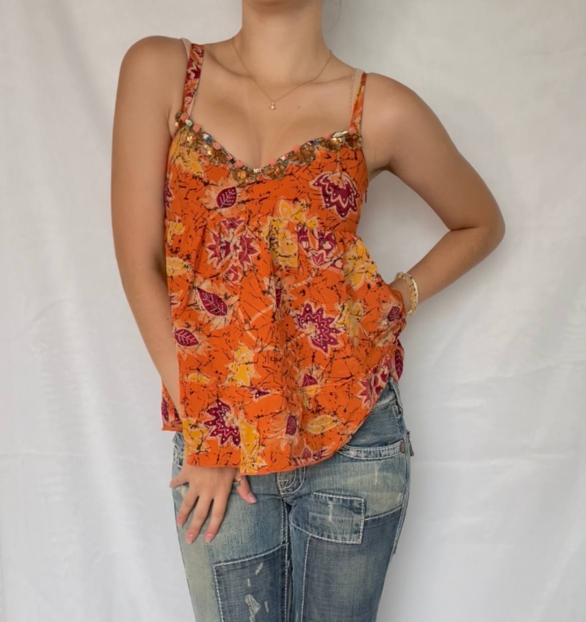 Blumarine top cami babydoll