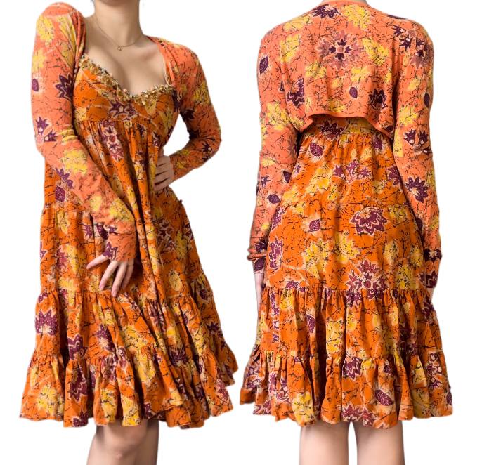 Blumarine dress and bolero set