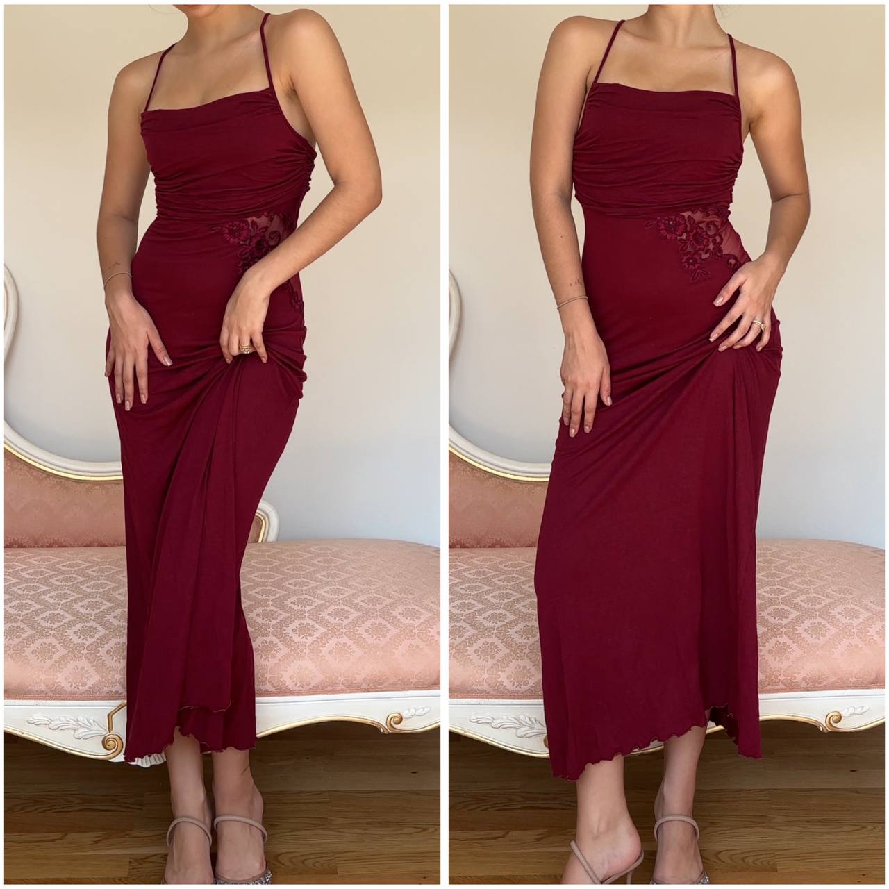 La Perla burgundy dress