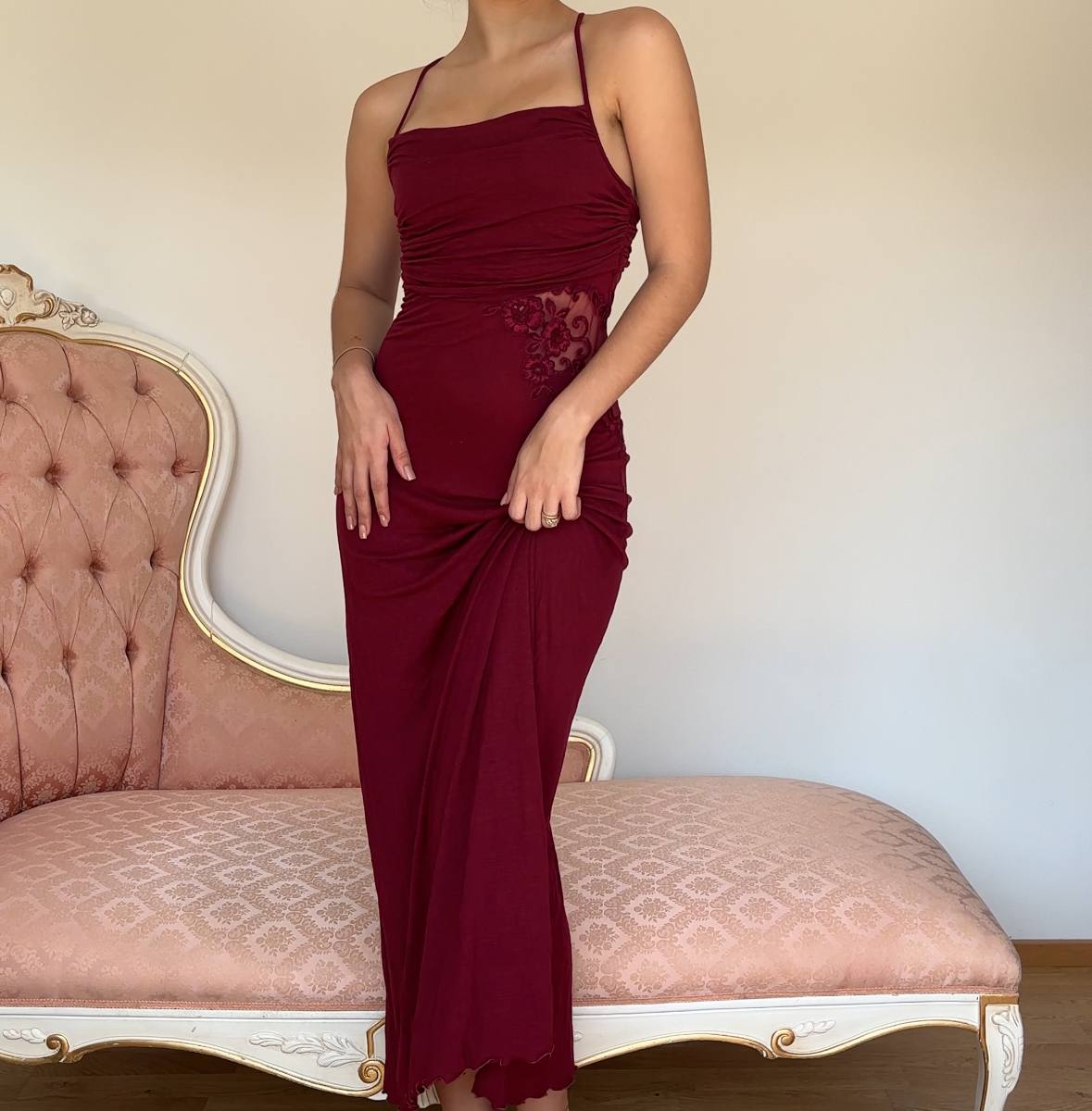 La Perla burgundy dress