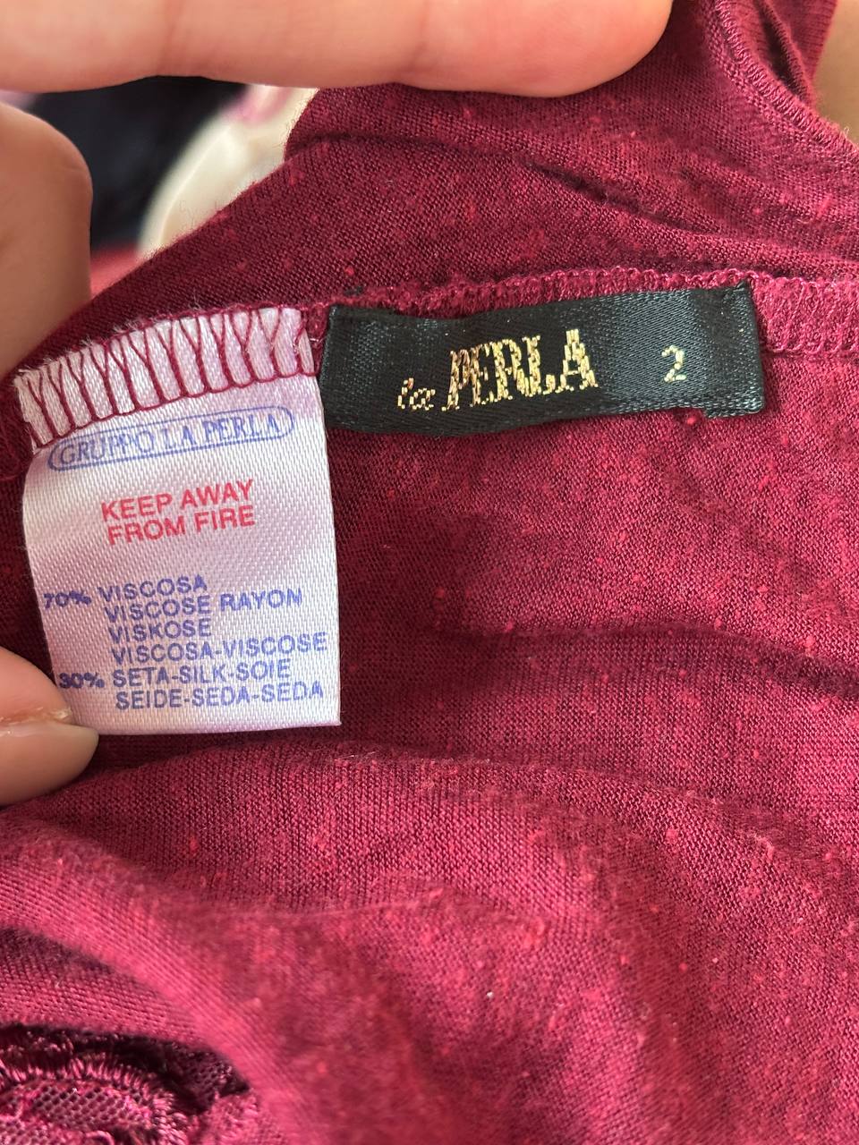 La Perla burgundy dress
