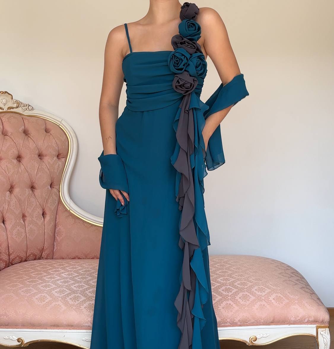Fairy navy blue grey dress