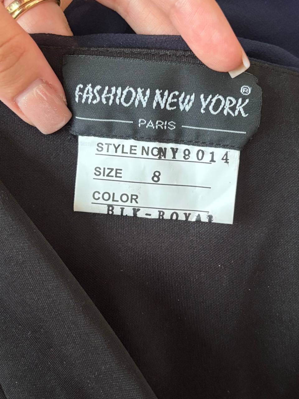 Fairy navy blue black dress