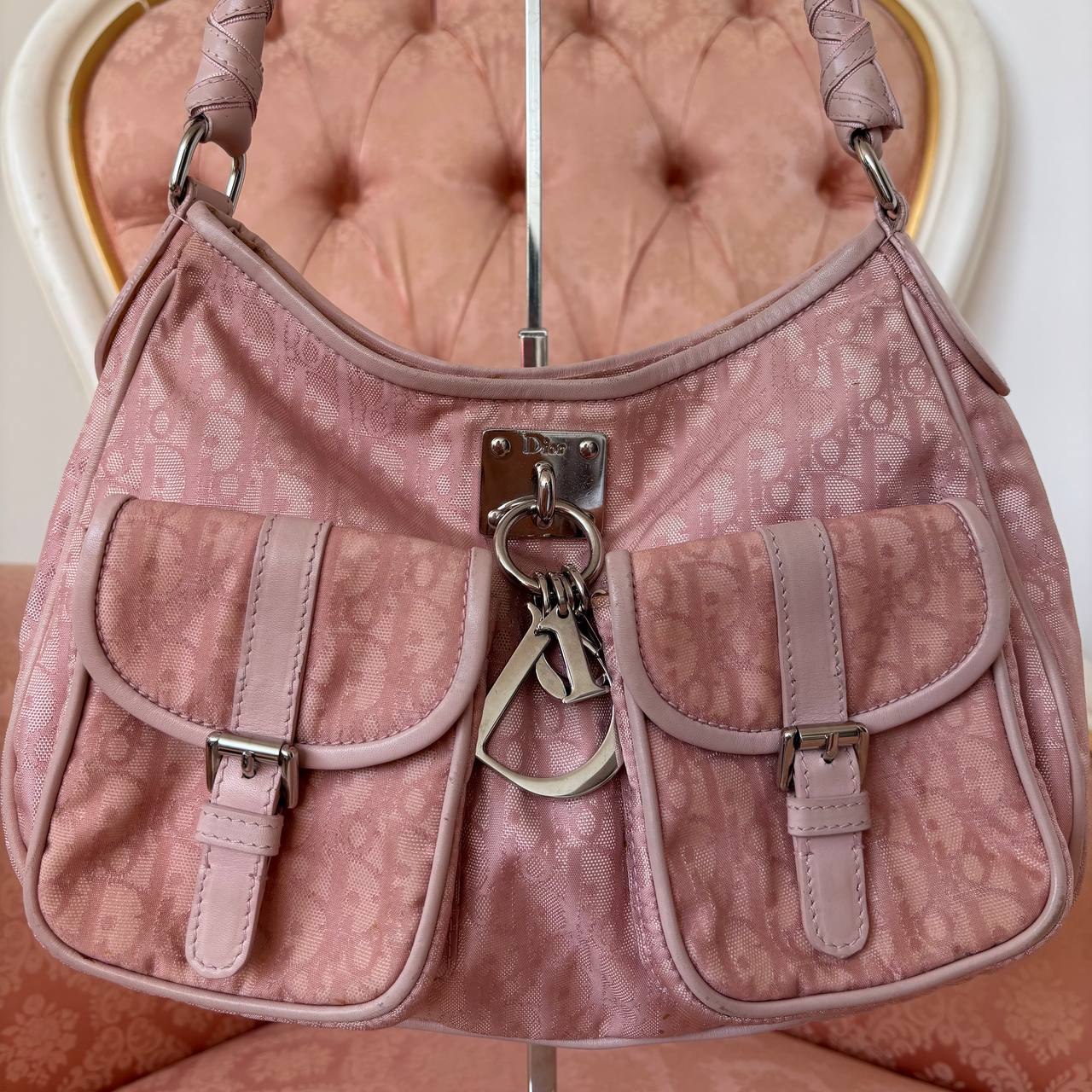 Dior trotter bag pink Diorissimo lovely charm