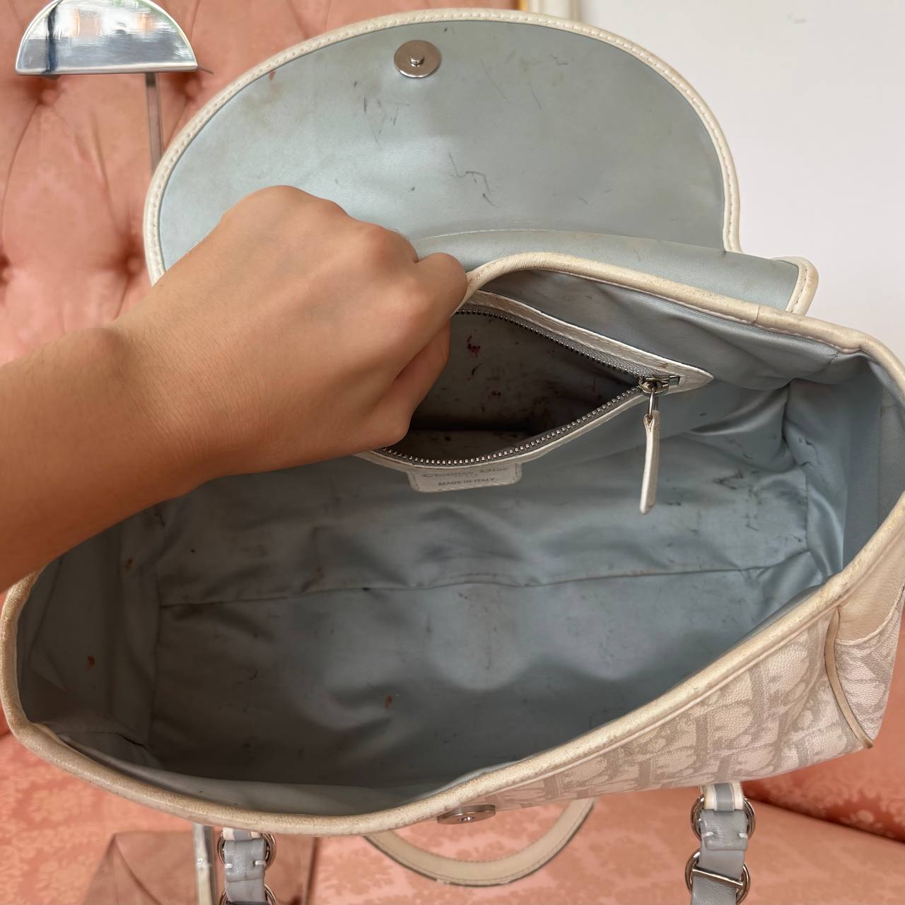 Dior trotter bag Romantique grey monogram