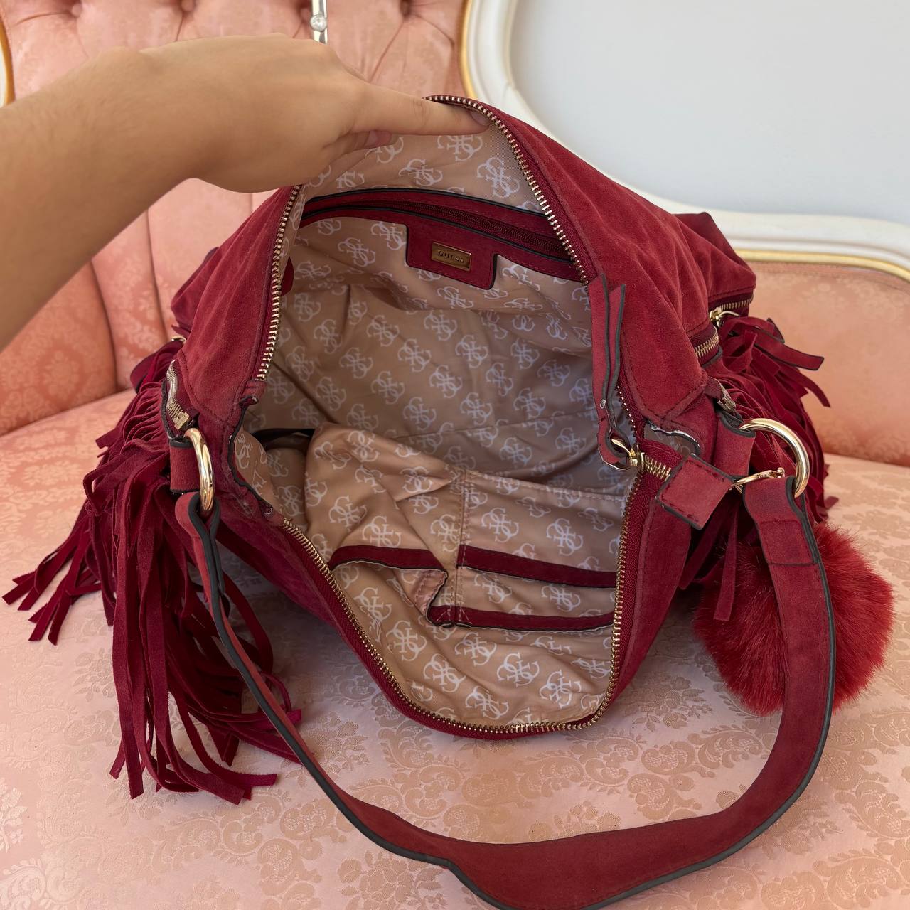 Guess shoulder bag fringe