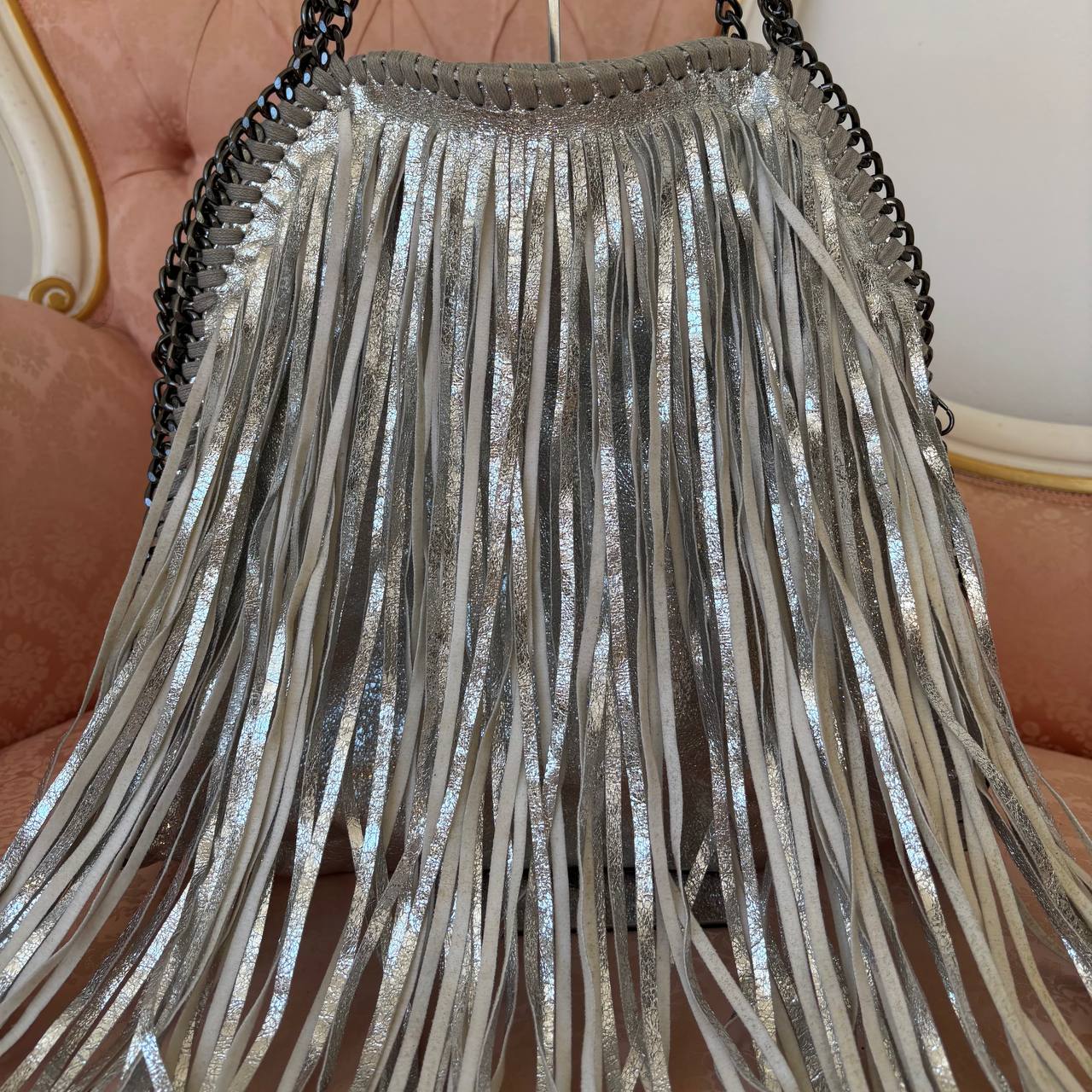 Italian shoulder bag fringe