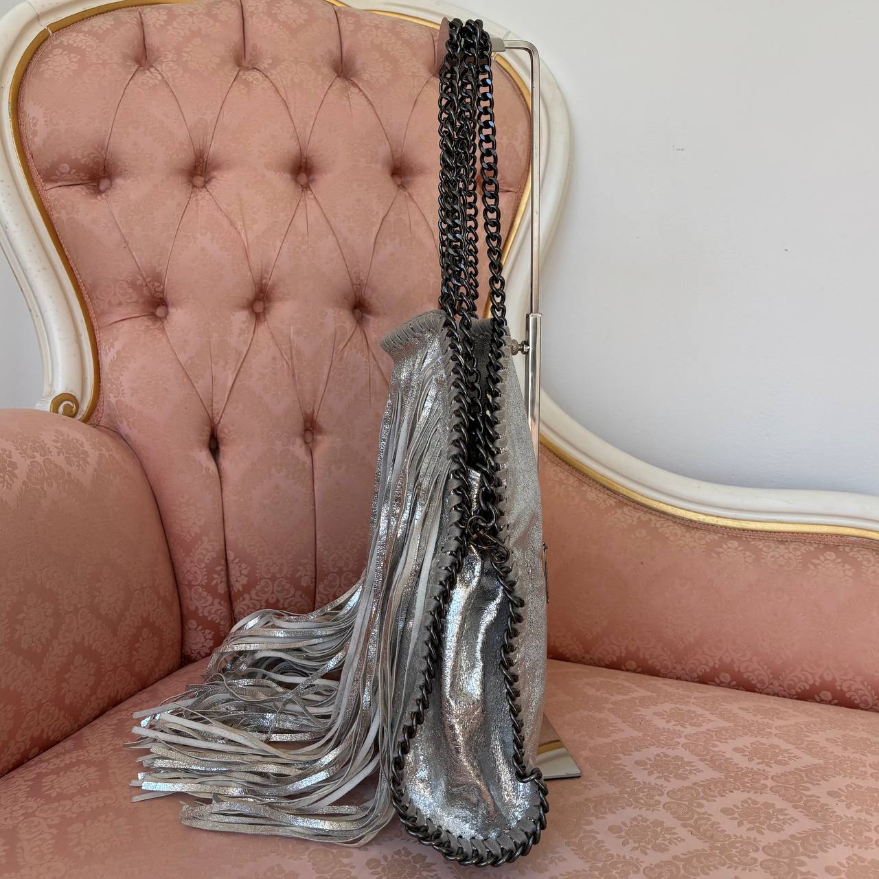 Italian shoulder bag fringe