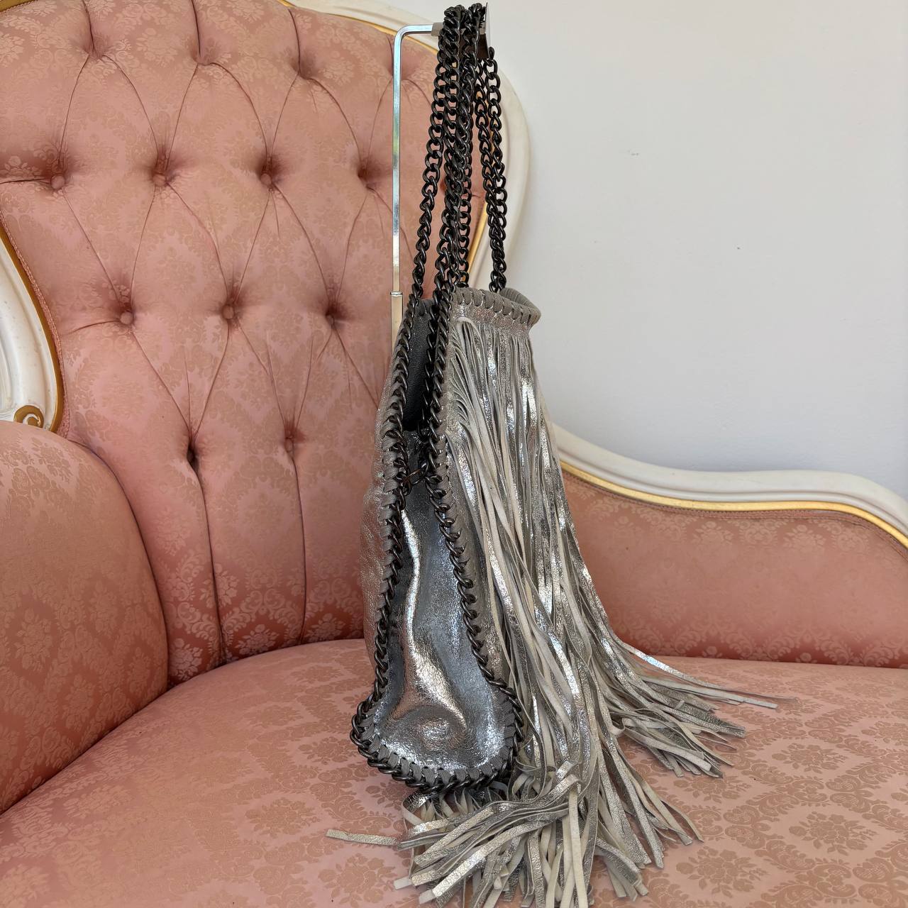Italian shoulder bag fringe