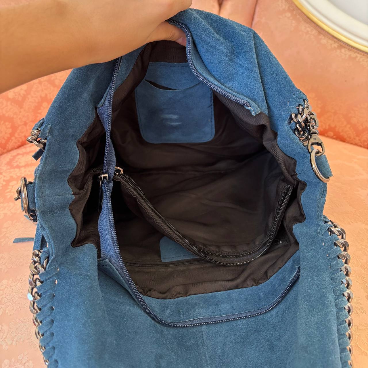 Italian shoulder bag fringe