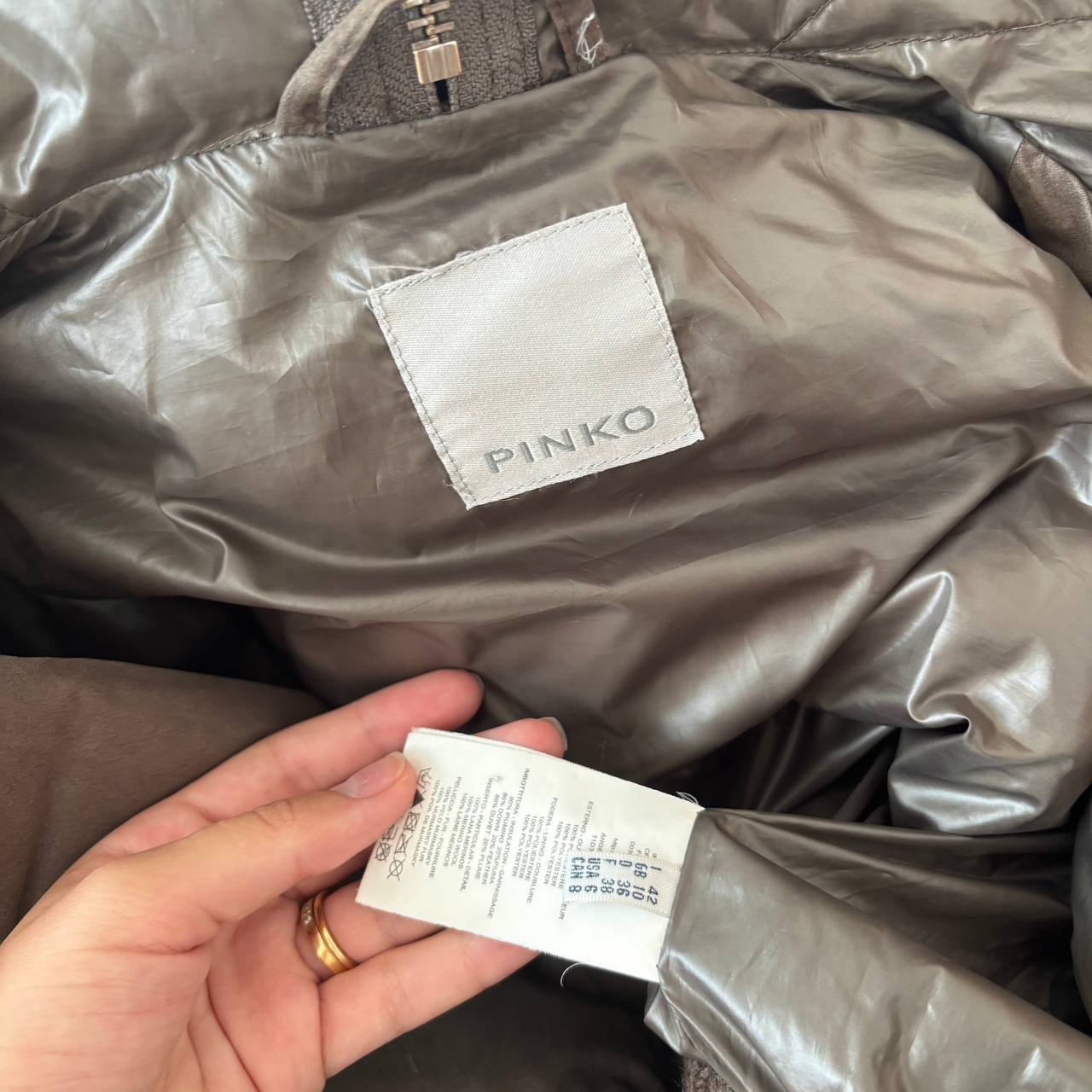Pinko puffer coat zip-jacket