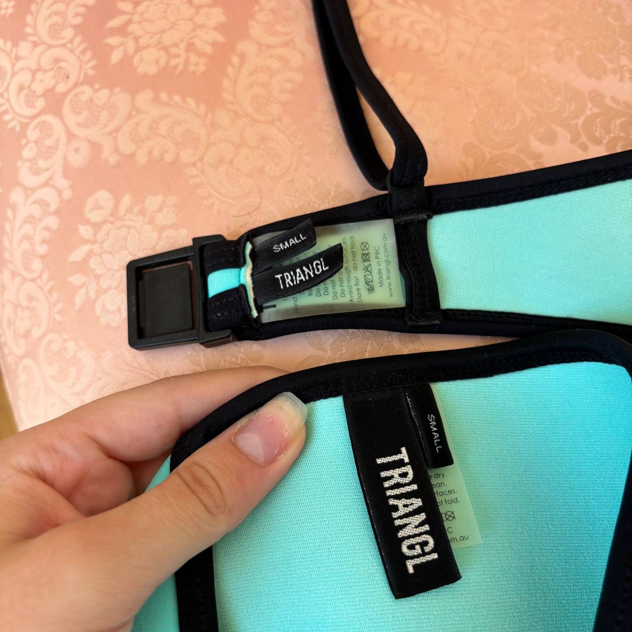 Triangl bikini swimsuit set blue