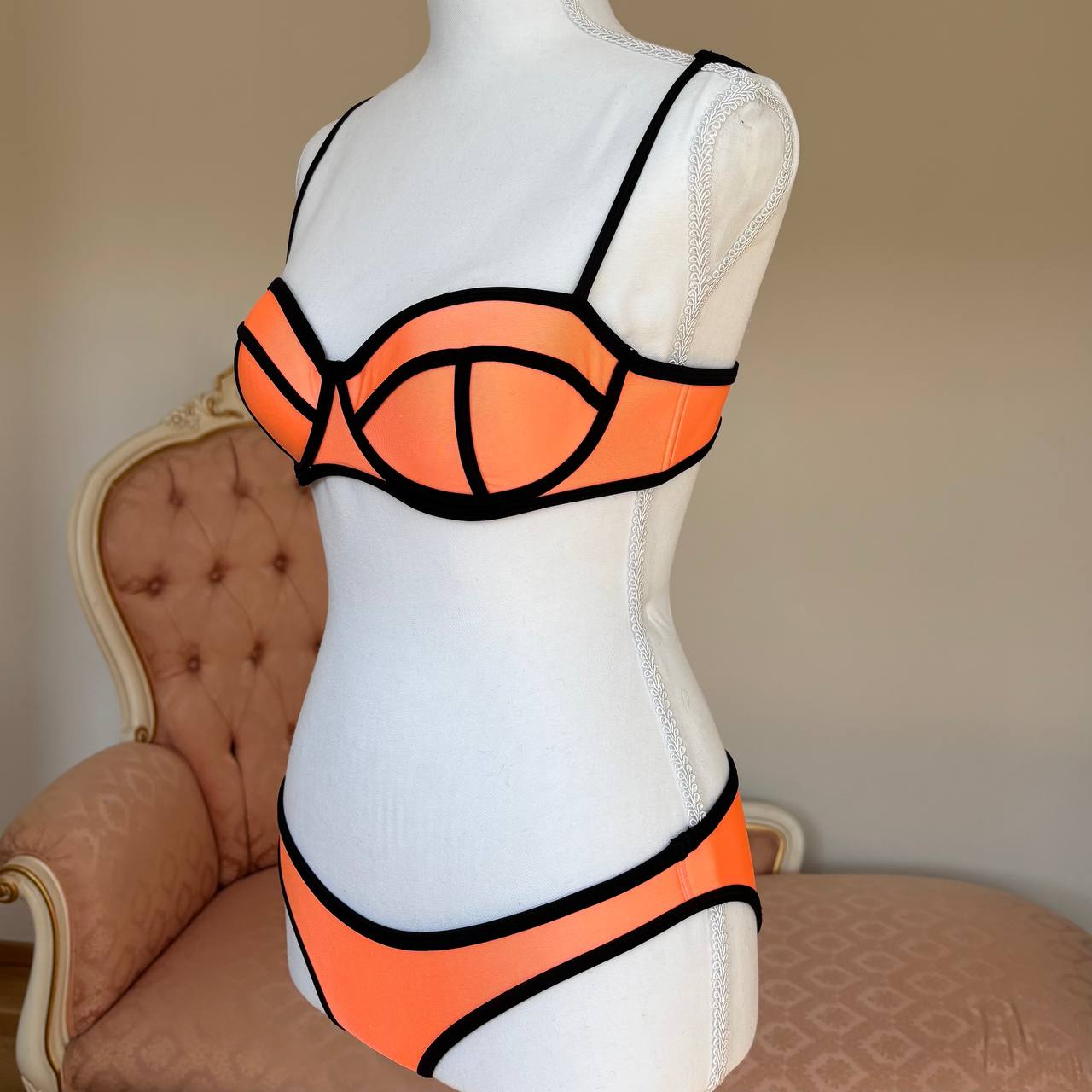 Triangl bikini swimsuit set orange